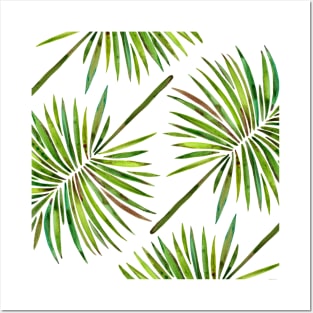 fan palm green Posters and Art